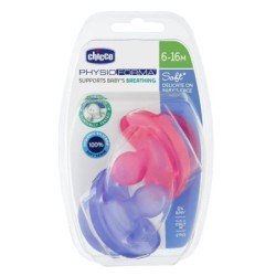 CHICCO CHUPETE SILICONA PHYSIO SOFT 6 - 16 MESES 2 U
