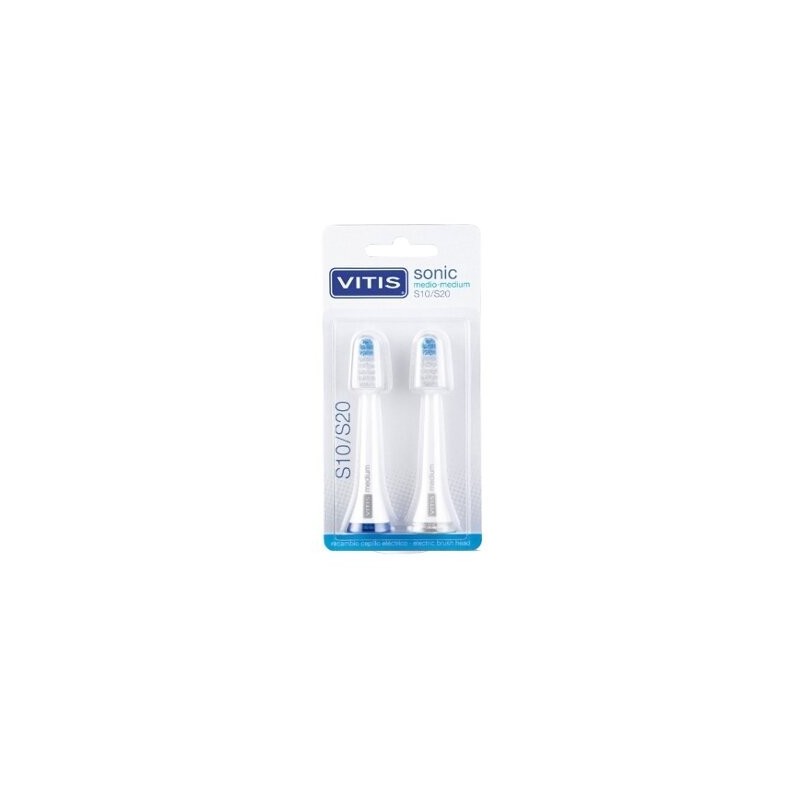 Dentaid VITIS S10-S20 Recambio Cepillo Eléctrico Medio 2 Und - Limpieza Profunda