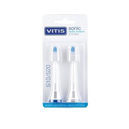 Dentaid VITIS S10-S20 Recambio Cepillo Eléctrico Medio 2 Und - Limpieza Profunda