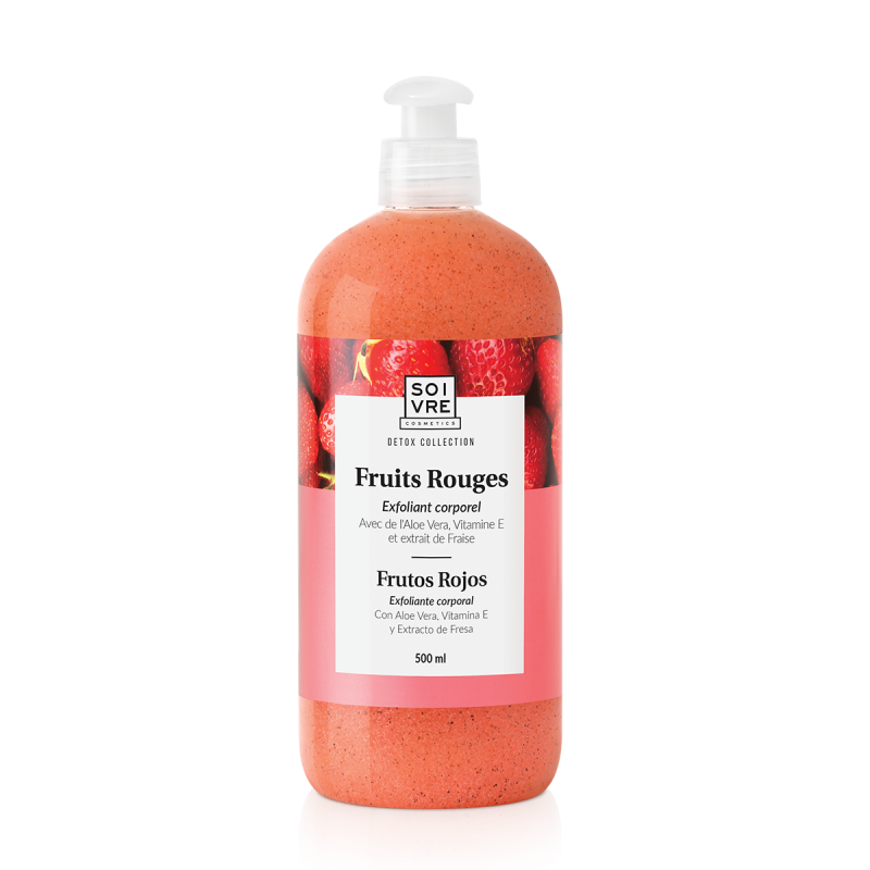 SOIVRE GEL DE BAÑO EXFOLIANTE AROMA FRUTOS ROJOS 500 ML