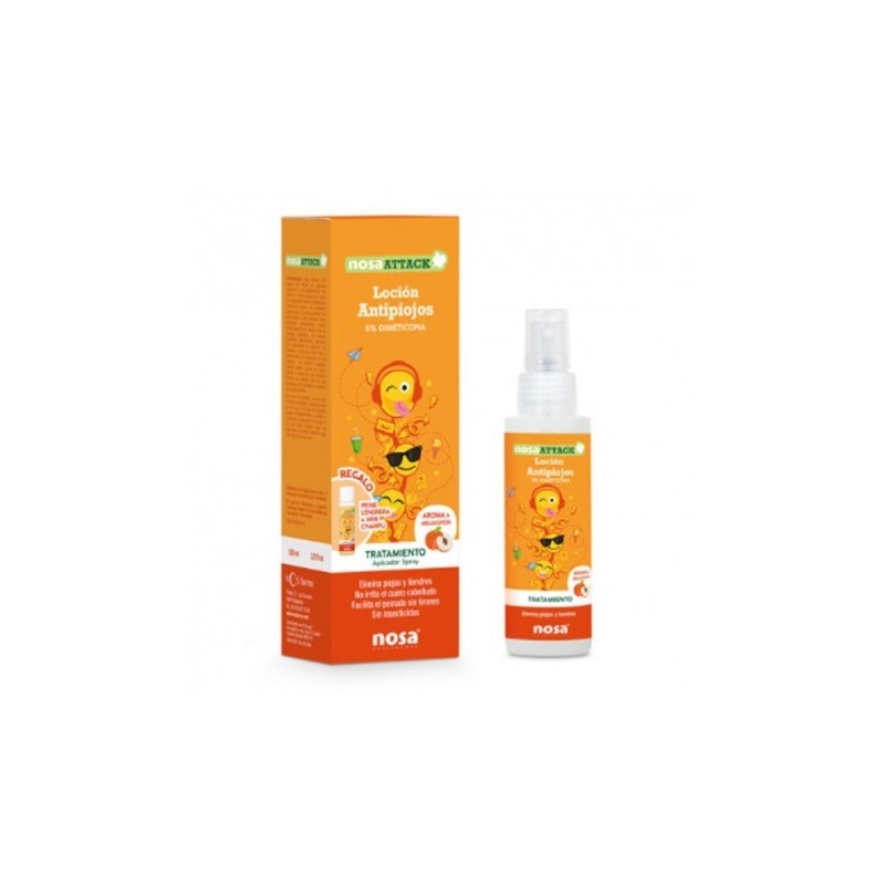 NOSA ATTACK LOCION ANTIPIOJOS 5% DIMETICONA MELOCOTON 100 ML