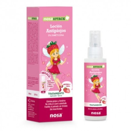 NOSA ATTACK LOCION ANTIPIOJOS 5% DIMETICONA FRESA 100 ML