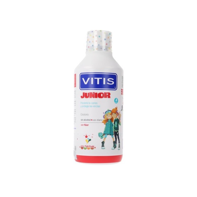 Dentaid VITIS COLUTORIO JUNIOR 500 ML - Enjuague Bucal Previene Caries Protege Encías