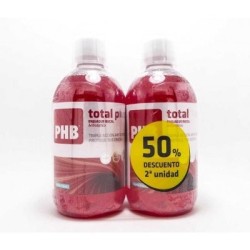 PHB TOTAL PLUS ENJUAGUE BUCAL DUPLO 2X500 ML 2ª UNID 50%