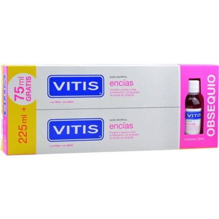 Dentaid VITIS Pasta Duplo (2x150 ML) - Previene y Trata Inflamación y Sangrado de Encías