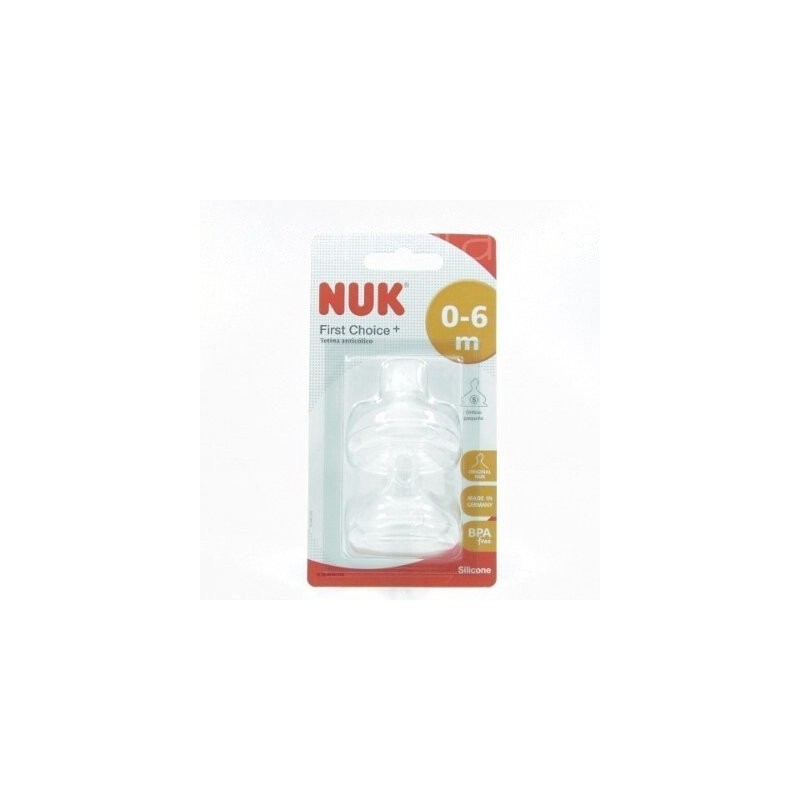 NUK TETINA SILICONA ANTICOLICO FC+ 0-6 M T-1 S 2 UND