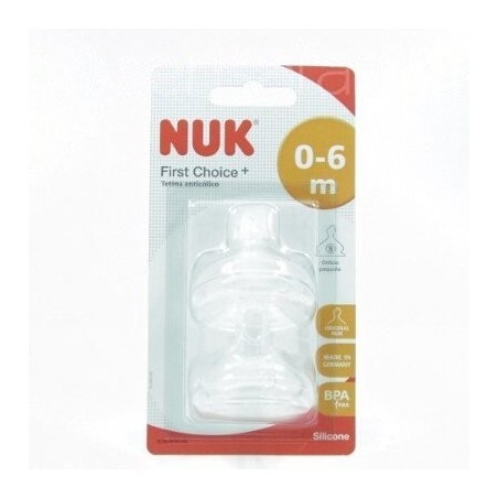 NUK TETINA SILICONA ANTICOLICO FC+ 0-6 M T-1 S 2 UND