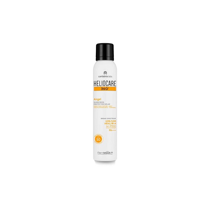 Cantabria Labs - Protección Solar Alta - Heliocare 360º Airgel SPF 50 Corporal 200 Ml - Antiedad para Todo Tipo de Pieles
