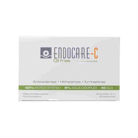 Endocare C Oil Free Cantabria Labs Ampollas Anti Envejecimiento Piel Grasa 2ml 30 Amp - Atenúa Signos Envejecimiento