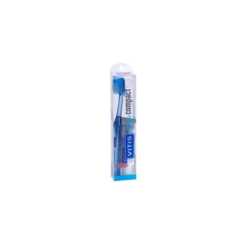 Dentaid VITIS CEPILLO DENTAL COMPACTO MEDIO Suave Fácil Acceso Interdental