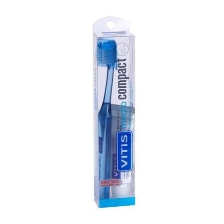 Dentaid VITIS CEPILLO DENTAL COMPACTO MEDIO Suave Fácil Acceso Interdental