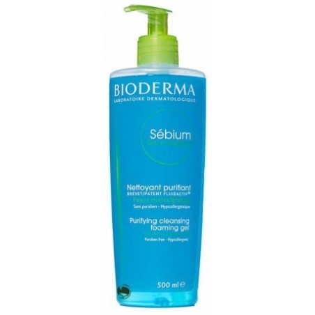 Gel Moussant Bioderma Sebium 500 Ml - Limpia y Purifica la Piel Mixta y Grasa