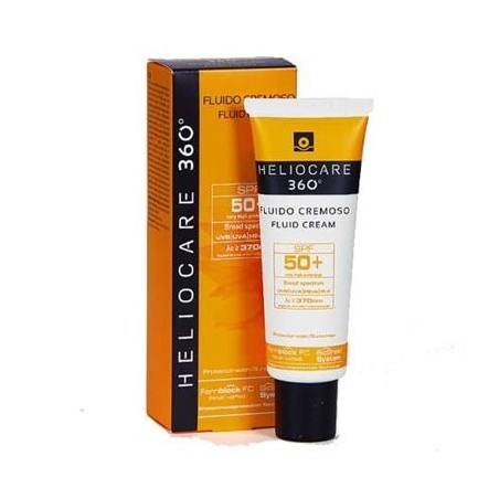 Cantabria Labs Protector Solar Facial Heliocare 360 SPF 50+ Fluido Cremoso 50 Ml - Alta Protección - Amplio Espectro