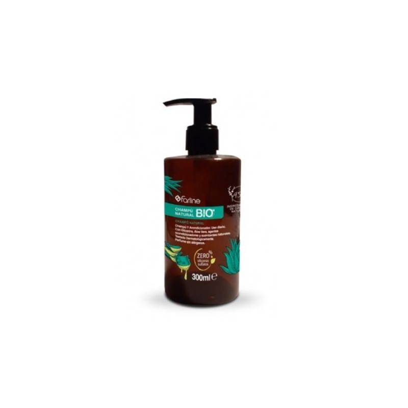 CHAMPÚ NATURAL FARLINE CON GLICERINA Y ALOE VERA 300 ML PARA UN CABELLO SALUDABLE