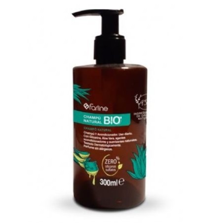 CHAMPÚ NATURAL FARLINE CON GLICERINA Y ALOE VERA 300 ML PARA UN CABELLO SALUDABLE
