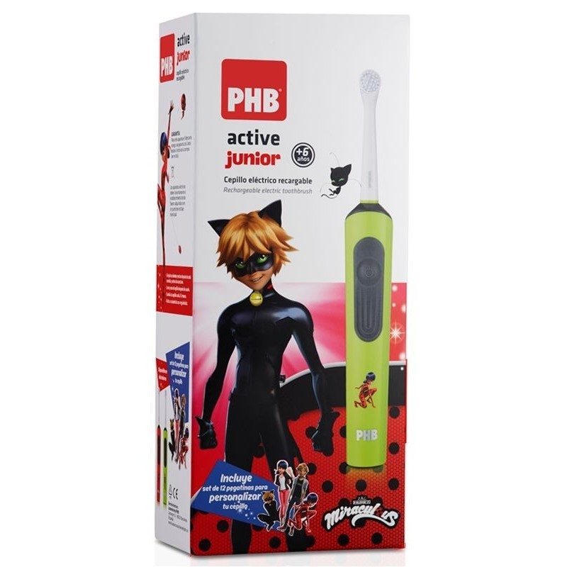PHB CEPILLO DENTAL ELÉCTRICO ACTIVE JUNIOR VERDE - CUIDA Y LIMPIA TUS DIENTES DE FORMA EFECTIVA