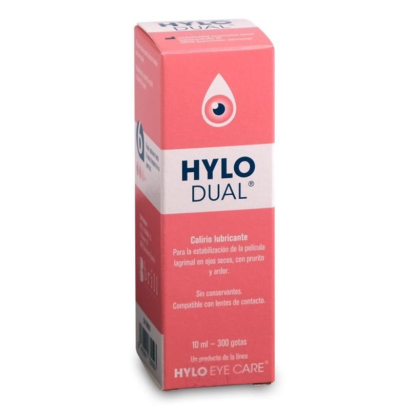 Brill Pharma HYLO DUAL 10 ML - Colutorio Estéril Lubricante - Reduce Síntomas de Alergia