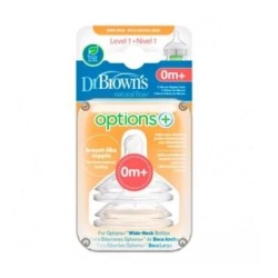 DR BROWN´S TETINA SILICONA BOCA ANCHA N1 +0 M 2U