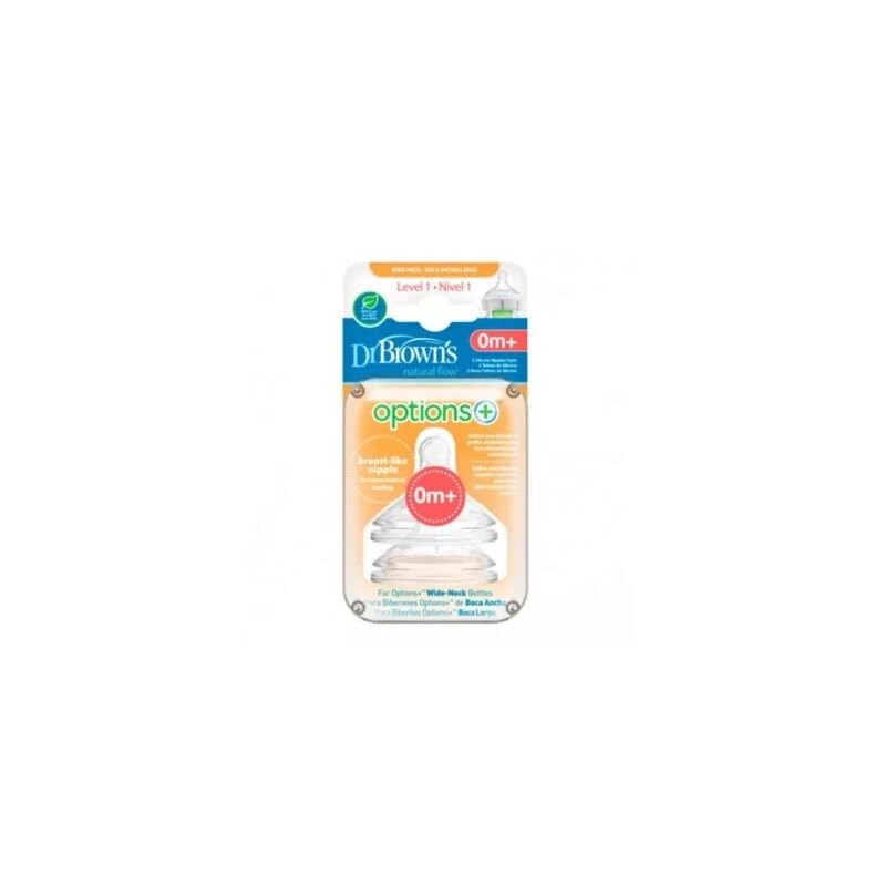 DR BROWN´S TETINA SILICONA BOCA ANCHA N1 +0 M 2U
