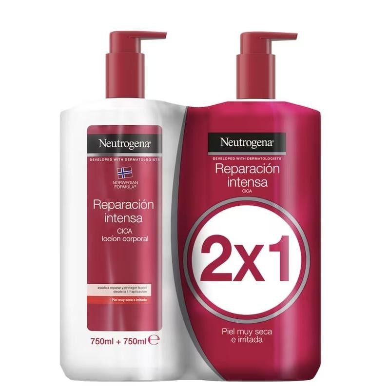 NEUTROGENA ROJA REPARACION INTENSA LOCION CORPORAL PIEL MUY SECA Y RUGOSA DUPLO 2 X 750ML