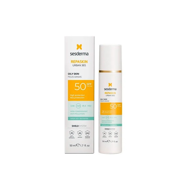 SESDERMA REPASKIN URBAN 365 PIEL GRASA FACIAL SPF50+ 50 ML