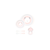 SARO VAJILLA INFANTIL POCKET 5 PIEZAS SWEET & FUN ROSA