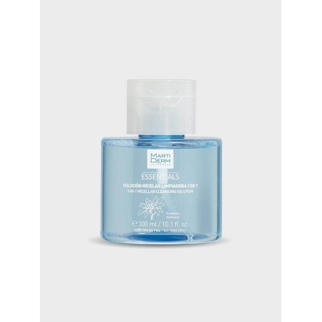 MARTIDERM ESSENTIALS SOLUCION MICELAR LIMPIADORA 3 EN 1 300 ML