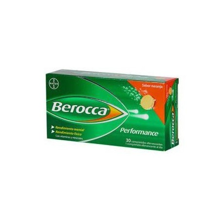 Bayer Berocca Performance Naranja - Suplemento para Rendimiento Físico y Mental - 30 Comprimidos