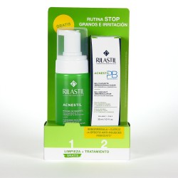 RILASTIL RUTINA STOP GRANOS E IRRITACIÓN ACNESTIL MOUSSE DETERGENTE + ACNESTIL GEL CALMANTE