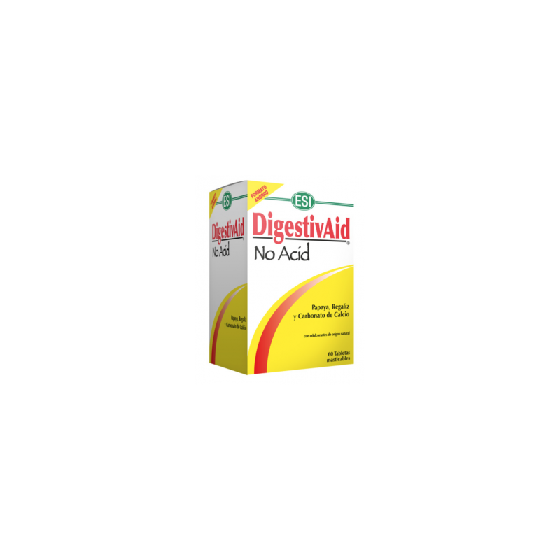 ESI Digestivaid No Acid - Ayuda Digestiva para Trastornos Gástricos - 60 Tabletas