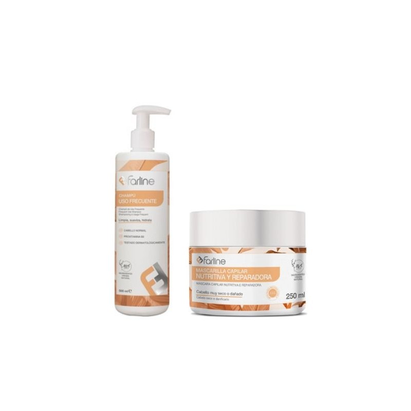 FARLINE CHAMPU USO FRECUENTE 500 ML + MASCARILLA NUTRITIVA 250 ML