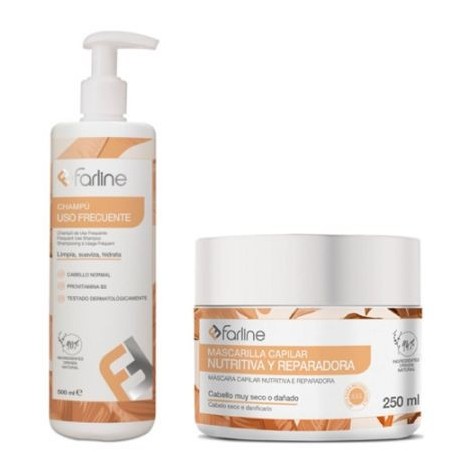 FARLINE CHAMPU USO FRECUENTE 500 ML + MASCARILLA NUTRITIVA 250 ML