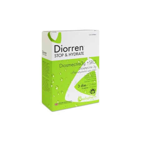 DIORREN STOP&HYDRATE 9 SOBRES 8,5 G