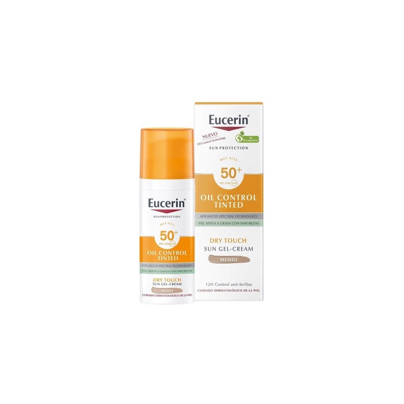 EUCERIN SUN PROTECTION SPF 50+ OIL CONTROL TINTED COLOR MEDIO 50 ML