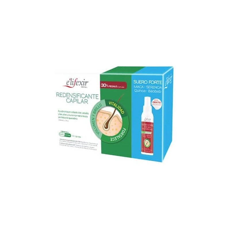 Phergal E´LIFEXIR ESENCIALL REDENSIFICANTE CAPILAR 2X30 CAPS 30% DTO 2ª UD + SUERO FORTE 35 ML PACK