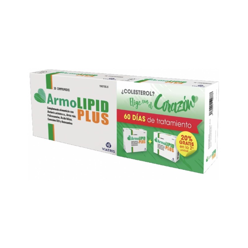 Viatris DUPLO ARMOLIPID PLUS 2 X 30 COMPRIMIDOS - Control Colesterol Salud Cardiovascular