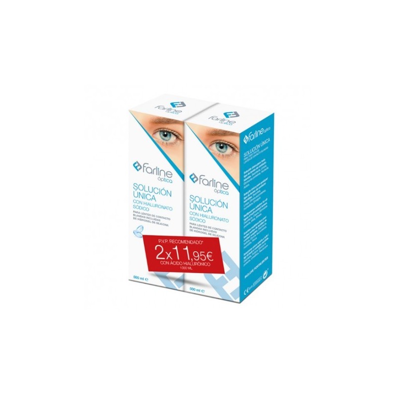 FARLINE OPTICA SOLUCION UNICA CON HIALURONICO DUPLO 2X500 ML