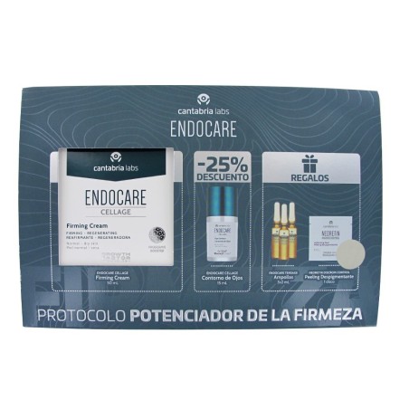 ENDOCARE CELLAGE FIRMING CREAM 50 ML +(CONTORNO OJOS 15ML + TENSAGE AMPOLLAS 2ML + PEELING DES)
