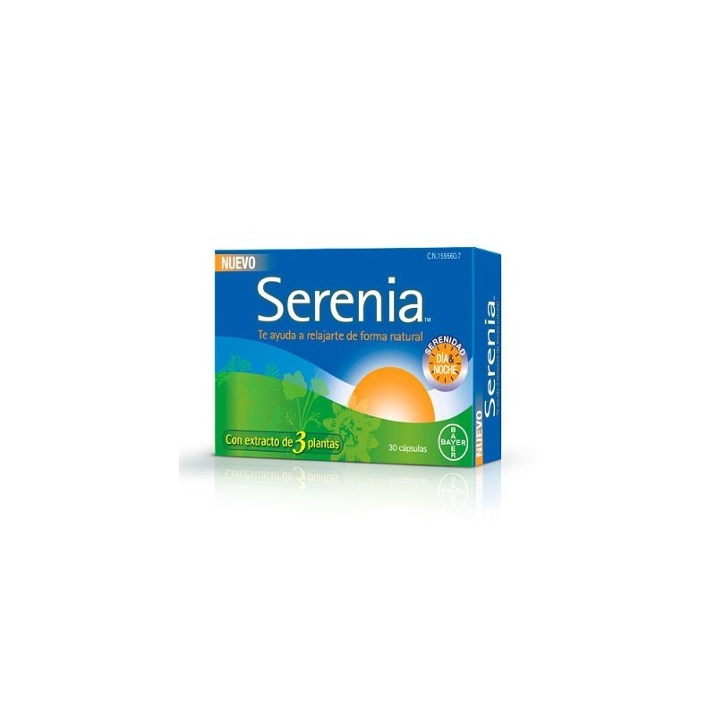 Bayer SERENIA 30 CAPS - Complemento Alimenticio para Relajarse de Forma Natural