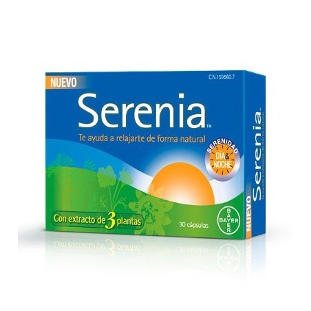 Bayer SERENIA 30 CAPS - Complemento Alimenticio para Relajarse de Forma Natural