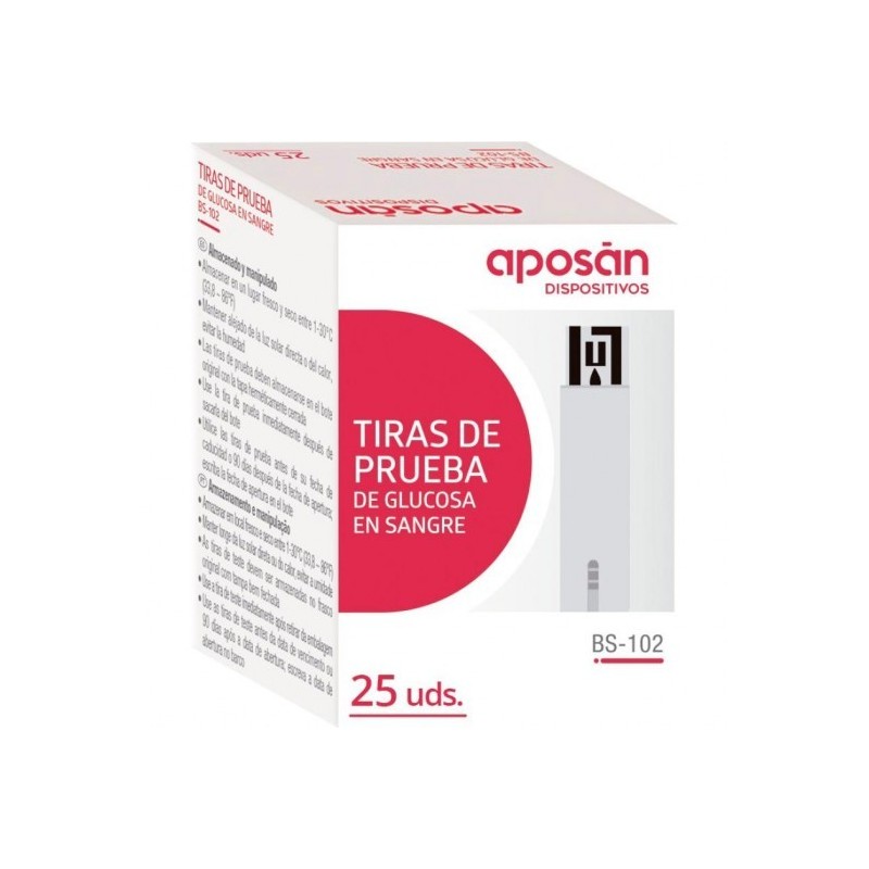 APOSAN TIRAS REACTIVAS GLUCEMIA 25 U