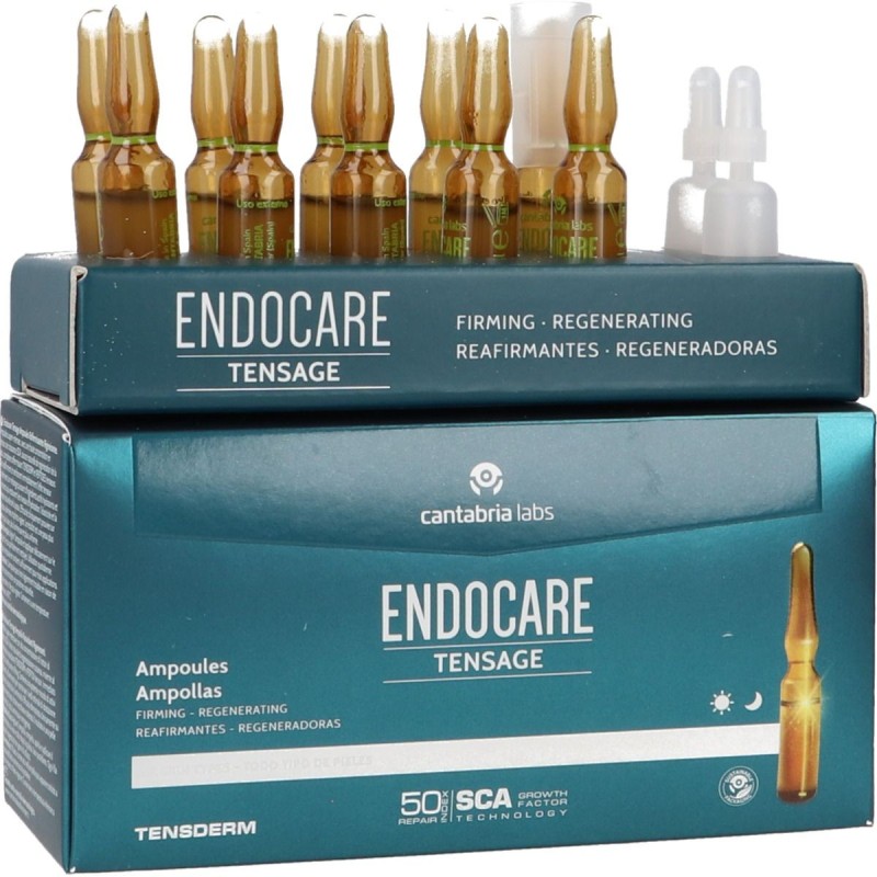ENDOCARE TENSAGE 20 AMPOLLAS 2ML TODO TIPO DE PIEL + PORTAMPOLLAS