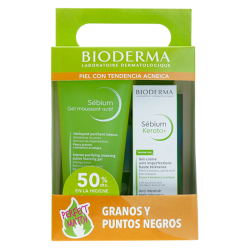 BIODERMA SEBIUM GEL MOUSSANT ACTIF 200 ML + SEBIUM KERATO+ 30 ML