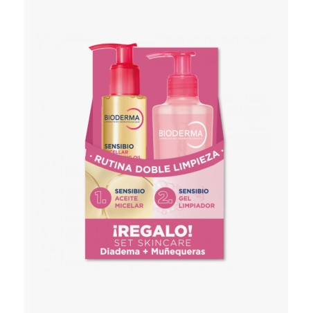 BIODERMA RUTINA DOBLE LIMPIEZA SENSIBIO ACEITE MICELAR 150 ML + SENSIBIO GEL MOUSSANT 200 ML