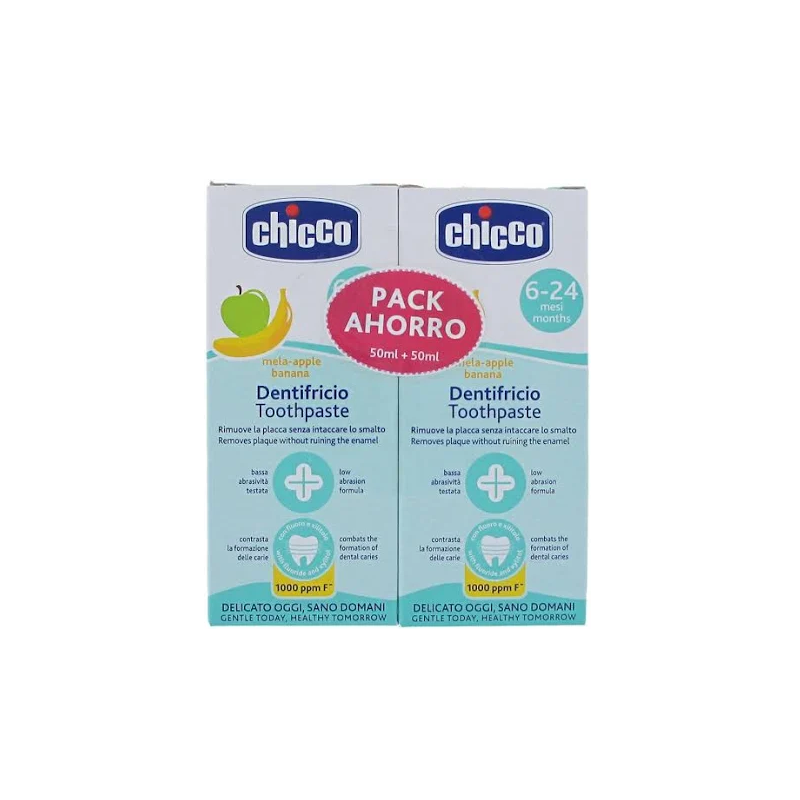 CHICCO DUPLO PASTA DENTIFRICA PLATANO 50ML + 50ML
