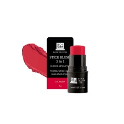 SOIVRE BLUSH 3 EN 1 MEJILLAS LABIOS Y OJOS COLOR RUBY 4 G