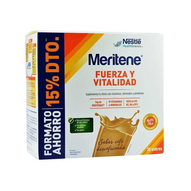 Nestlé Meritene Café Descafeinado Suplemento Nutricional 30g X 30 Sobres