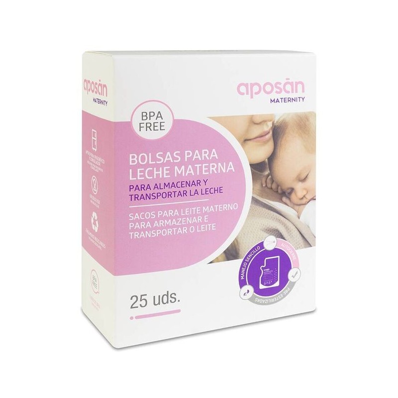 APOSAN MATERNITY BOLSAS PARA LECHE MATERNA 25 UNIDADES