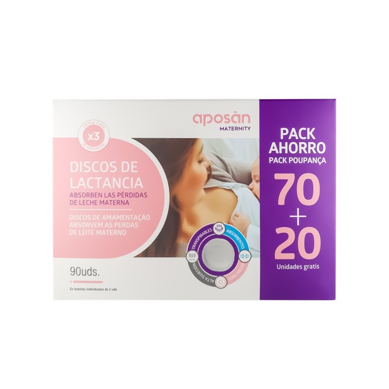 APOSAN MATERNITY DISCOS DE LACTANCIA 90 UNIDADES