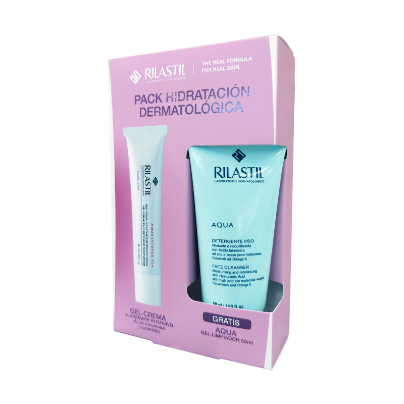 RILASTIL AQUA INTENSE 72H GEL CREMA 40 ML + REGALO AQUA GEL LIMPIADOR 100 ML